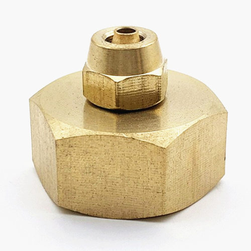 美式黄铜花园软管接头1/4英寸转3/4GHT适配器净水器内螺纹连接头