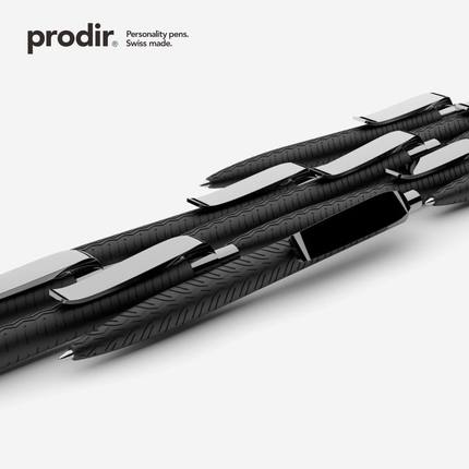防滑设计 prodir瑞士进口QS03轮胎原子笔圆珠笔高档 大容量3000m黑色油笔1.0mm 汽车创意礼品商务办公笔定制