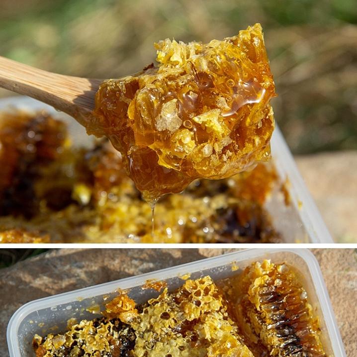 老赵秦岭龙头山野生蜂巢蜜天然土蜂蜜