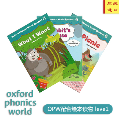 新版Oxford Phonics World Readers牛津自然拼读教材opw 12345级儿童分级读物世界幼少儿英语原版牛津树分级绘本