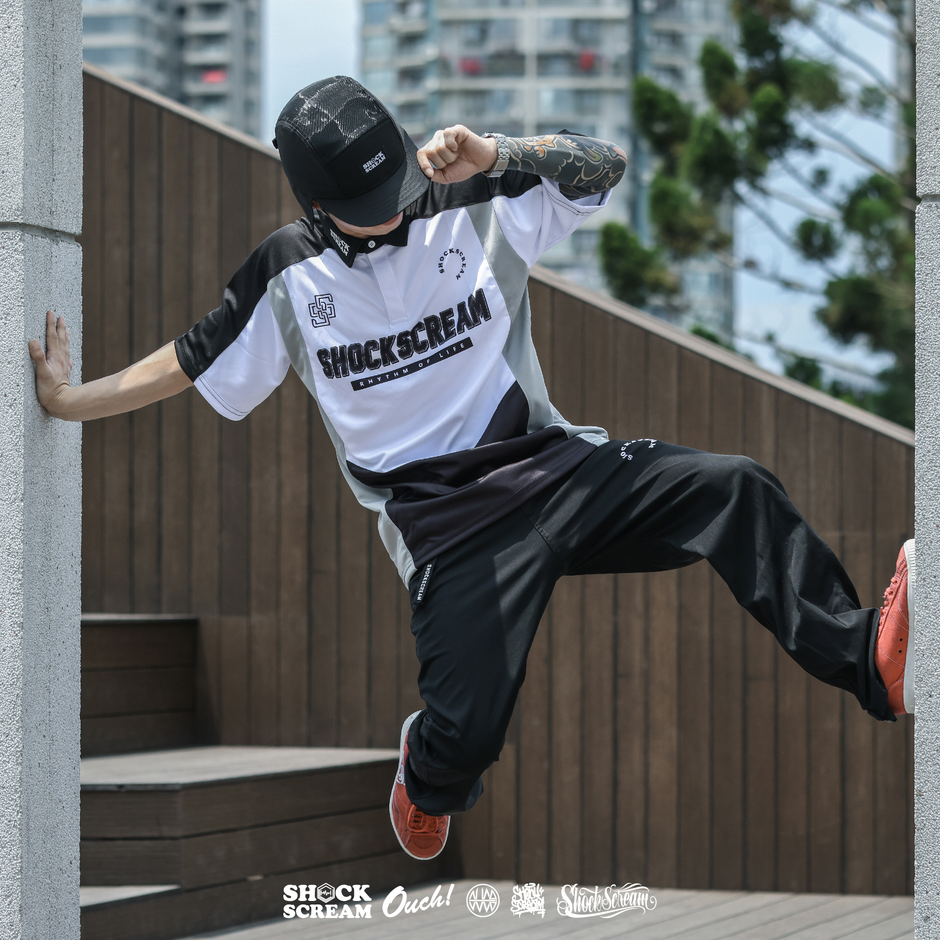 shockscream短袖速干街舞旋转衣