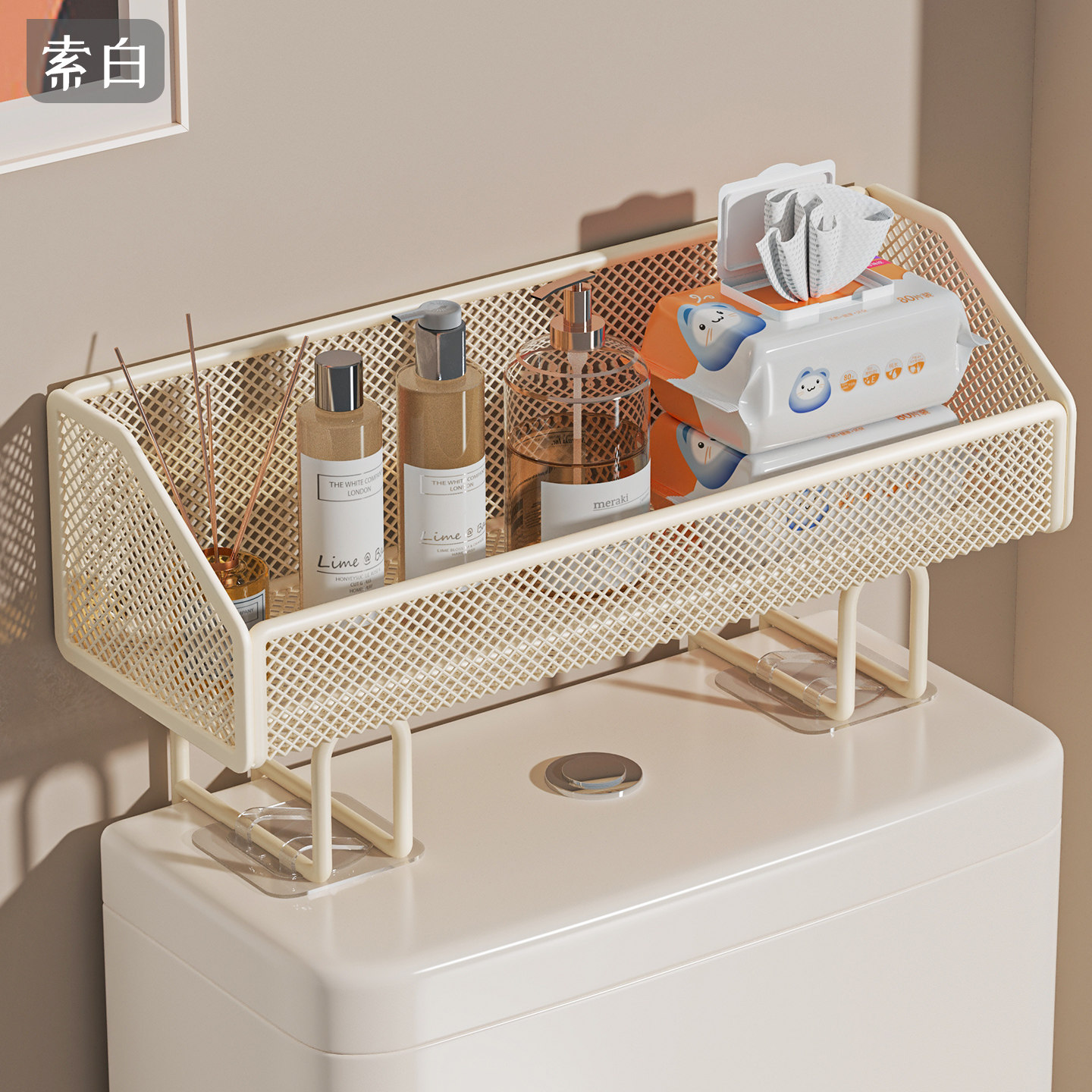 免打孔卫生间马桶上方置物架浴室洗手间储物架厕所多功能收纳神器