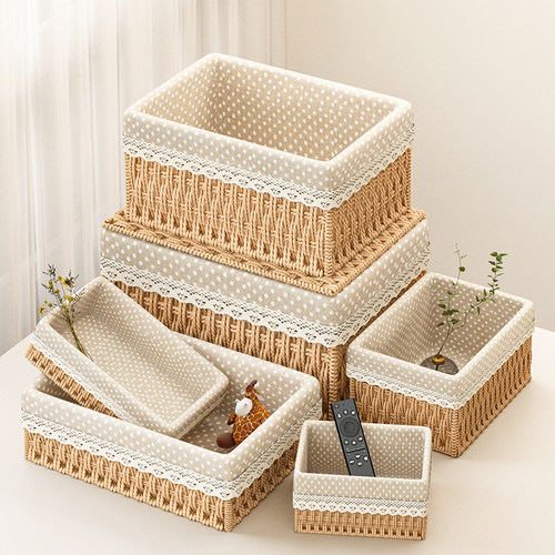 手工编织家用田园风收纳筐