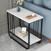 轻奢沙发边几移动茶桌边柜侧边茶几客厅置物架可移动大理石纹茶台