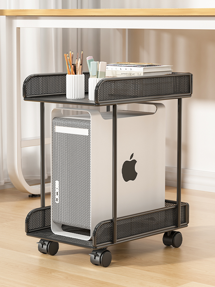 主机支架电脑机箱底座主机箱悬底支架桌下移动存储架海景房放置