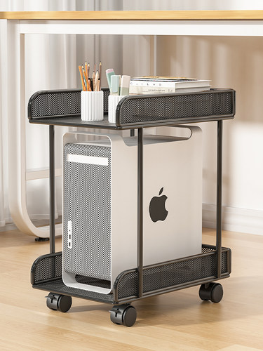 主机支架电脑机箱底座主机箱悬底支架桌下移动存储架海景房放置