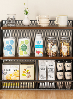 桌面置物架餐桌上零食架厨房台面多层收纳架整理神器客厅水杯架子