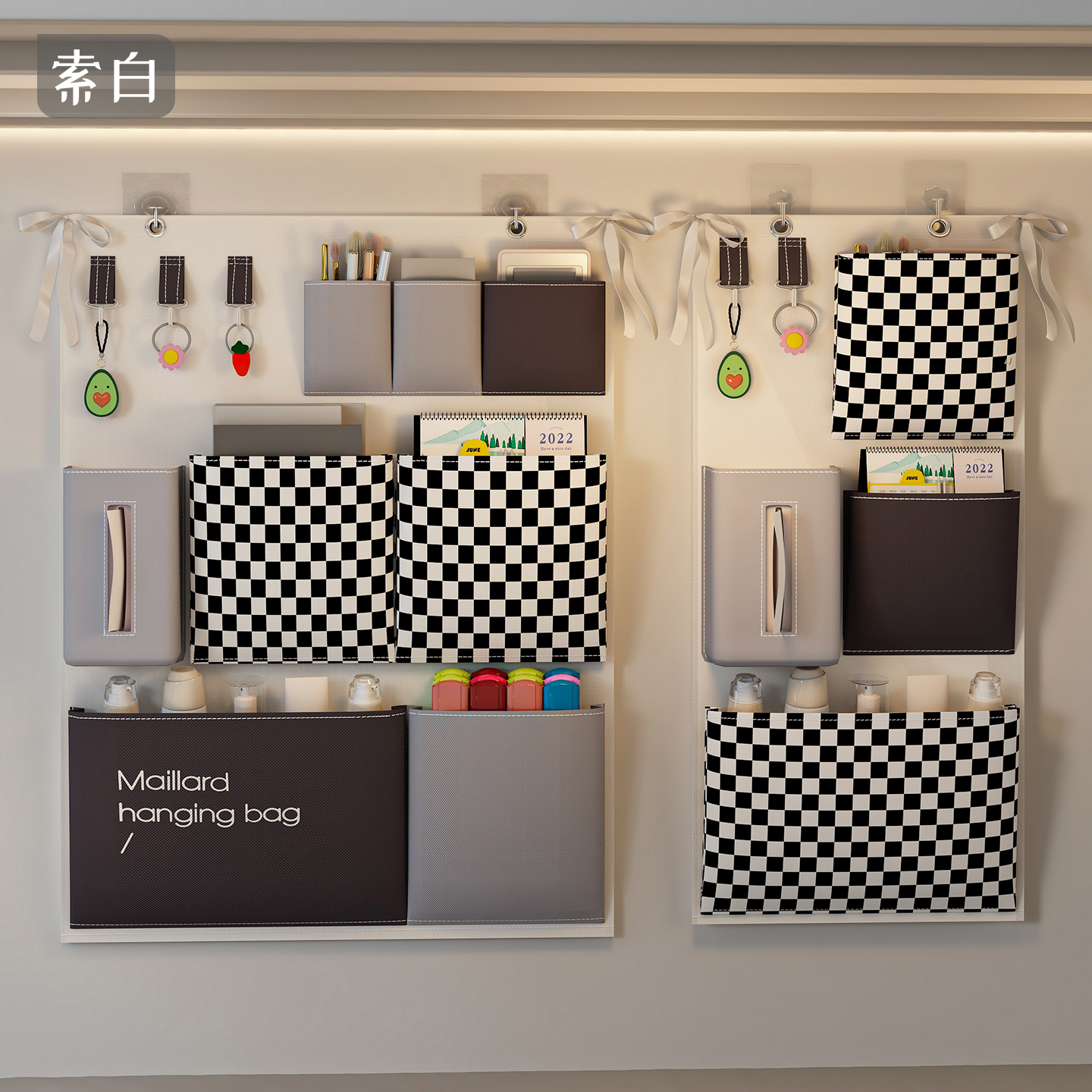 收纳袋学生宿舍收纳神器床边收纳挂袋悬挂式床上布艺置物架整理袋