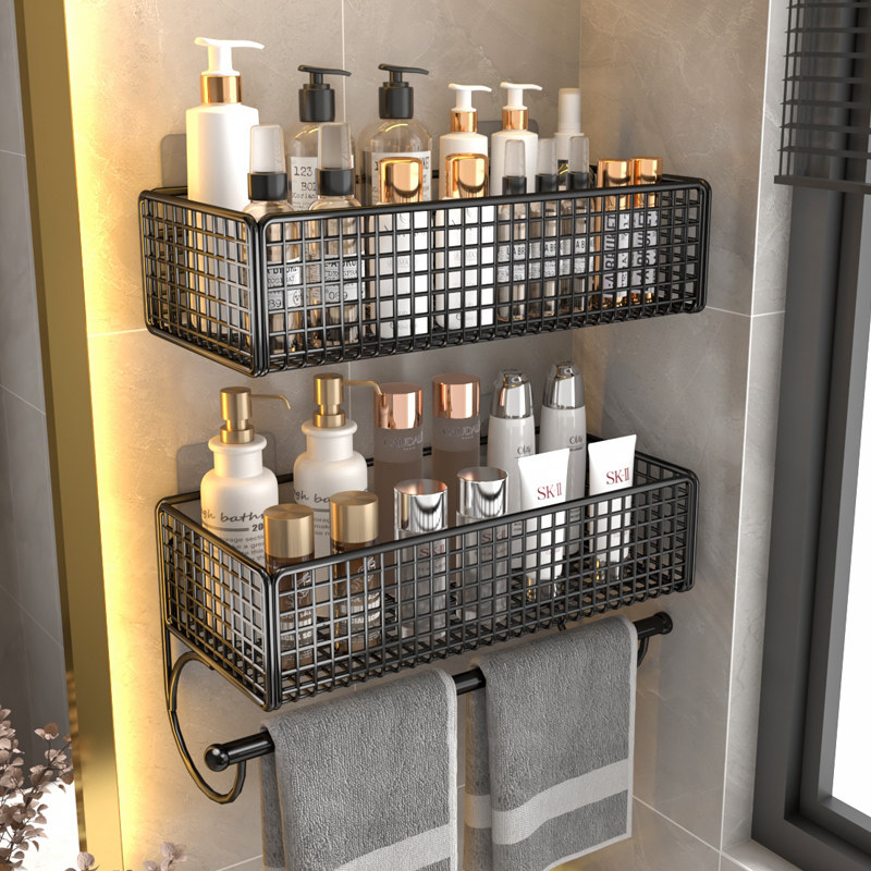 卫生间置物架浴室洗漱台厕所免打孔壁挂式墙上洗澡洗手间毛巾架子,家庭/个人清洁工具,浴室角架/置物架,淘宝优惠券,粉丝福利购,淘宝优惠卷