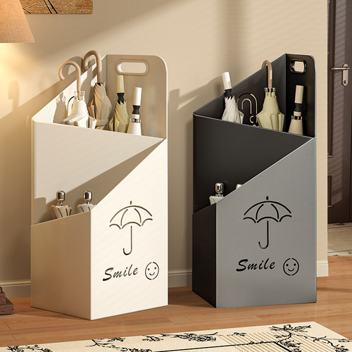 索白雨伞收纳架小户型放伞桶