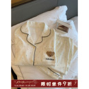 馨帮帮Homedress 女慵懒风可外穿家居服 秋冬磨毛小熊波点睡衣套装