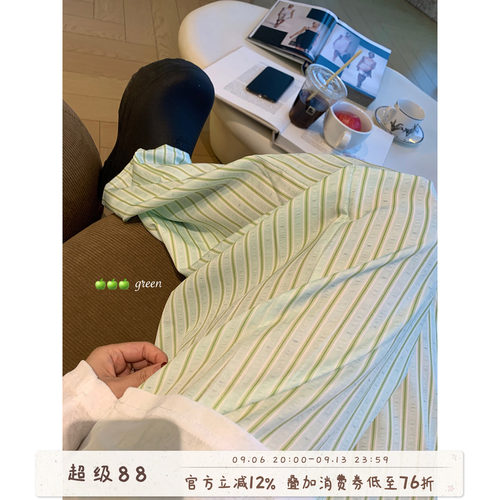 馨帮帮Homedress轻薄条纹睡裤
