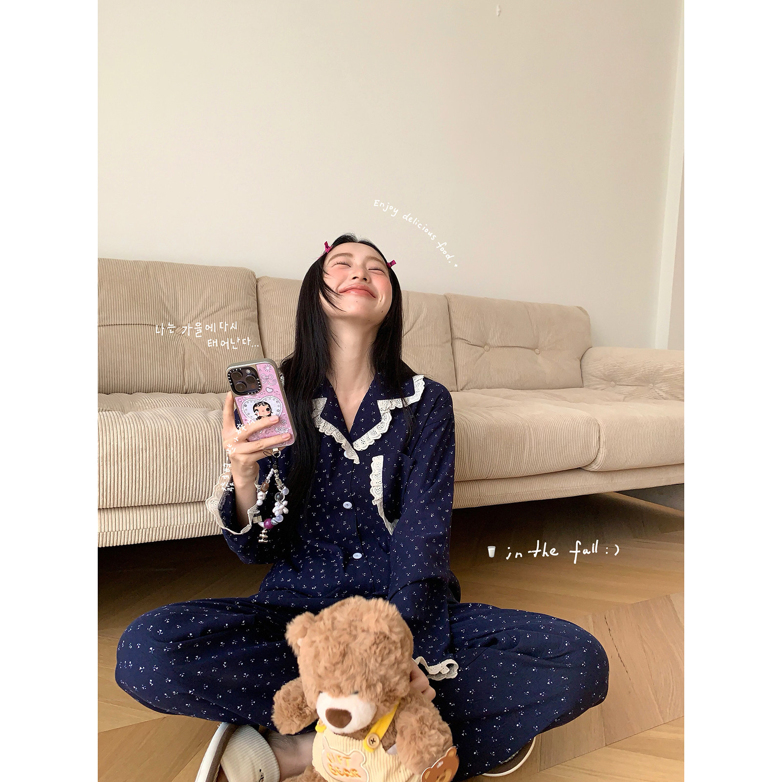 馨帮帮Homedress 甜美风碎花长袖长裤睡衣女春季可外穿家居服套装,女士内衣/男士内衣/家居服,睡衣/家居服套装,淘宝优惠券,粉丝福利购,淘宝优惠卷