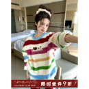 套头式 馨帮帮Homedress 保暖套装 可爱条纹卡通睡衣裤 家居服女 冬季