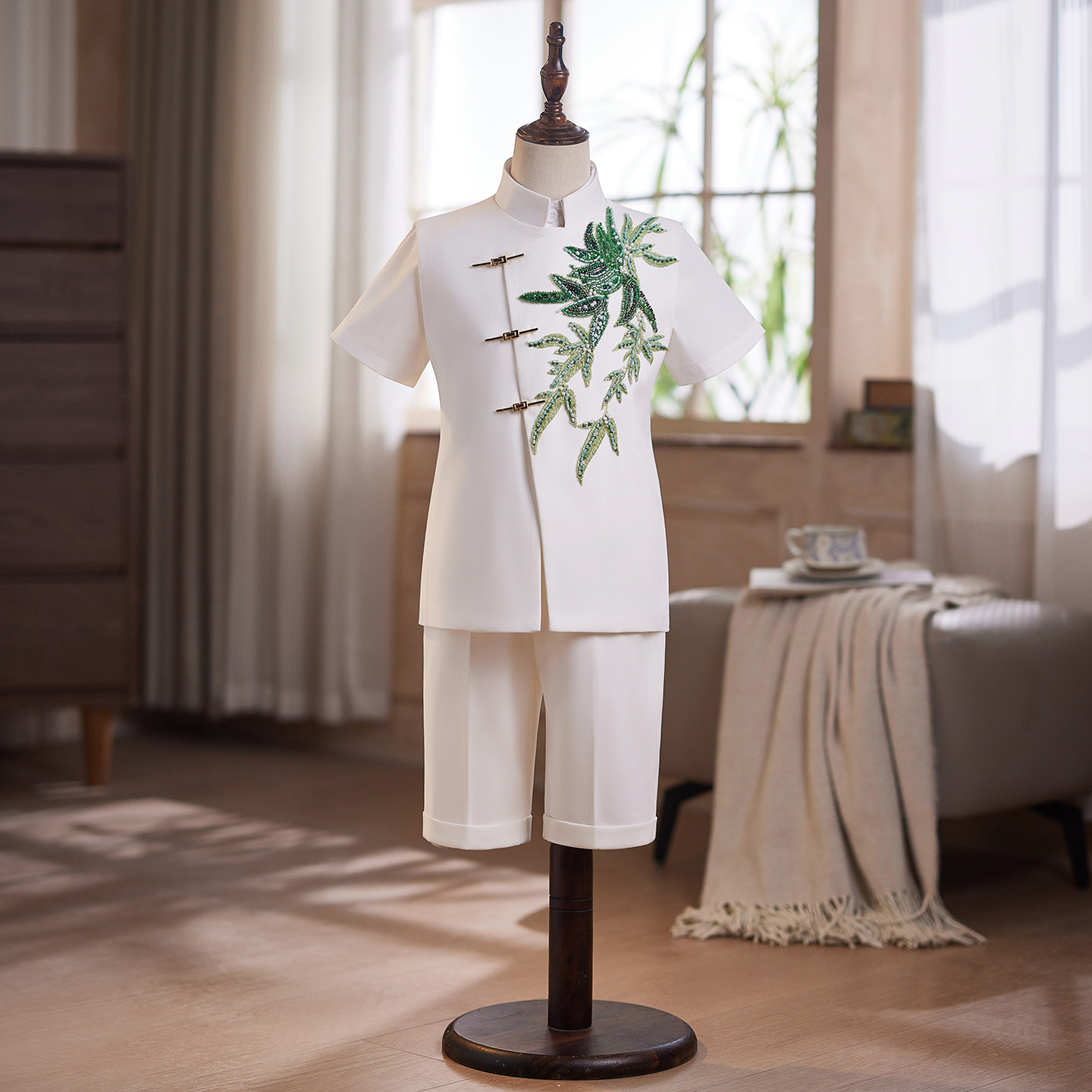 儿童西装套装礼服主持人走秀舞台演出服生日花童礼服钢琴西服夏