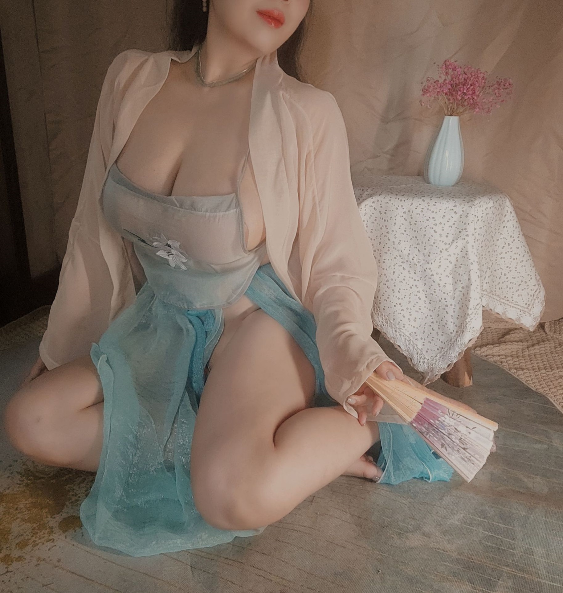 睡衣大码胖mm女性感汉服内衣肚兜吊带古风装情趣制服套装纯欲诱惑