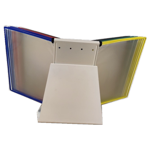 A4台式翻页文件夹20页金属铁架展示架桌面活页翻阅资料册广告夹多页彩色插页文件架菜单前台宣传广告告示架