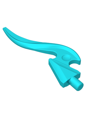 正版高砖积木零件GDS-90234配件人仔武器火焰波浪弯刀兼容18395散