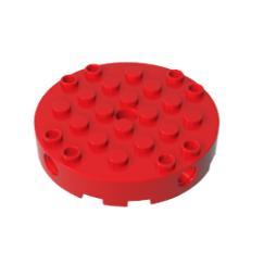 正版高砖积木零件GDS-90231配件圆形6x6带四边侧销孔和中心