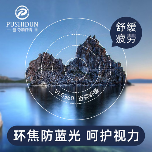 环焦镜片超薄防蓝光2片装眼镜片