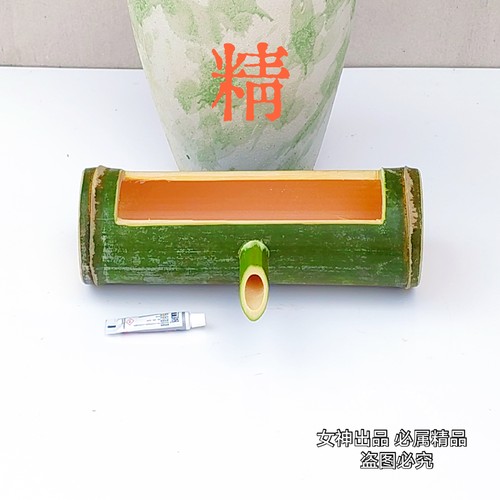 楠竹竹子横竹筒流水景观水循环增氧鱼缸摆件过滤田园庭院流水过滤