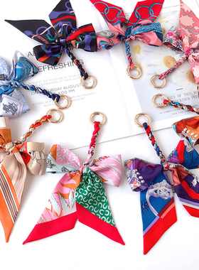 时尚手工蝴蝶结挂饰个性装饰包包丝带挂坠DIY辫子小丝巾编织饰品