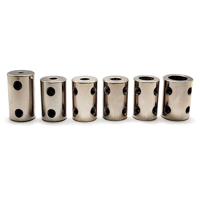 刚性大扭力联轴器3/4/5/6/6.35/7/8/10/12MM电机轴变径传动连接套