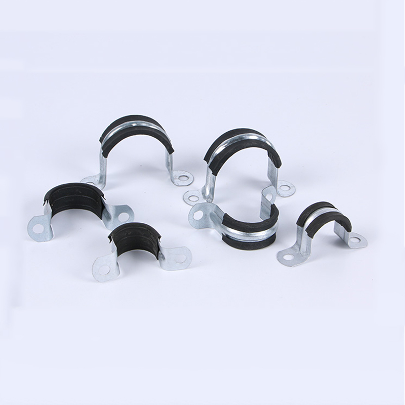 镀锌铁套皮骑马卡管卡铁皮卡箍马鞍卡水管固定U型卡扣抱箍欧姆卡