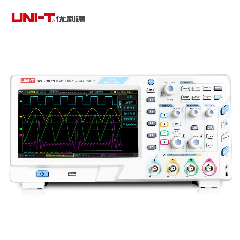优利德UPO2072CS/UPO2102CS/2202CS/2074CS/2104CS数字荧光示波器