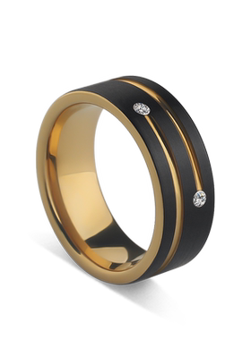 MOKANI轻奢商务男士钨金戒指刻字