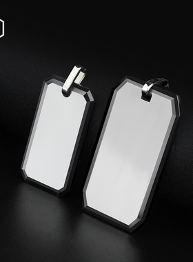 MOKANI钨金情侣项链免费定制刻字