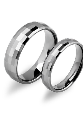 MOKANI轻奢情侣钨金戒指个性刻字