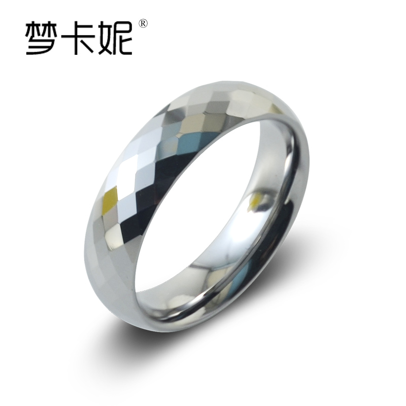 梦卡妮钨金菱形戒指单身男士礼物