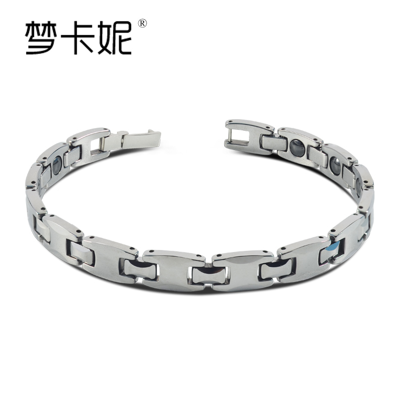 梦卡妮钨金手链简约ol锗石银色