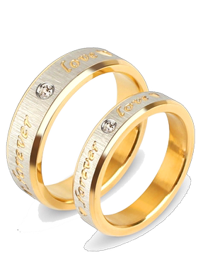 梦卡妮韩版简单爱钛钢女男士戒指