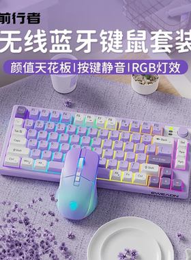 前行者V75无线蓝牙键盘静音女生平板笔记本电脑办公小型鼠标套装