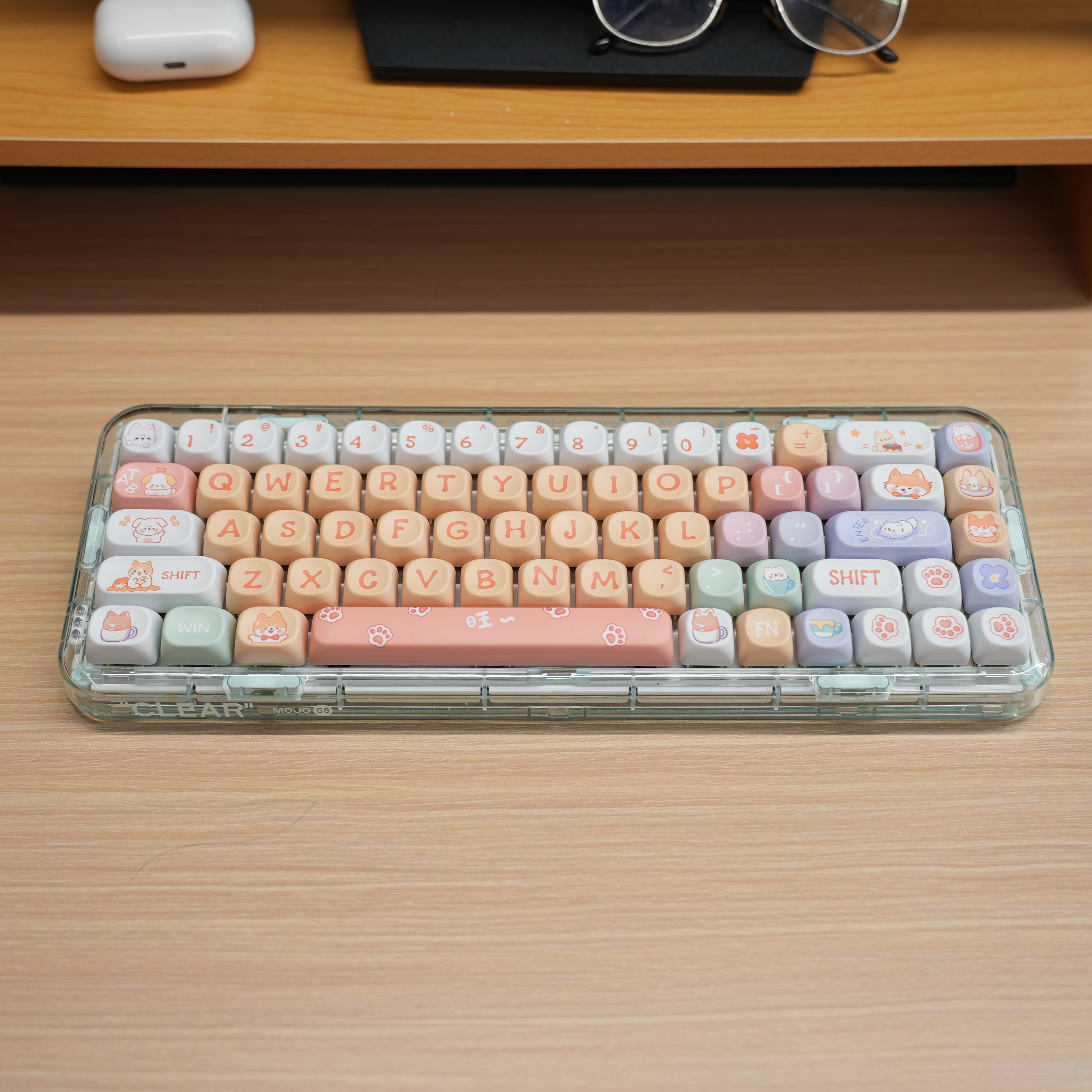 前行者热升华键帽可爱快乐小狗