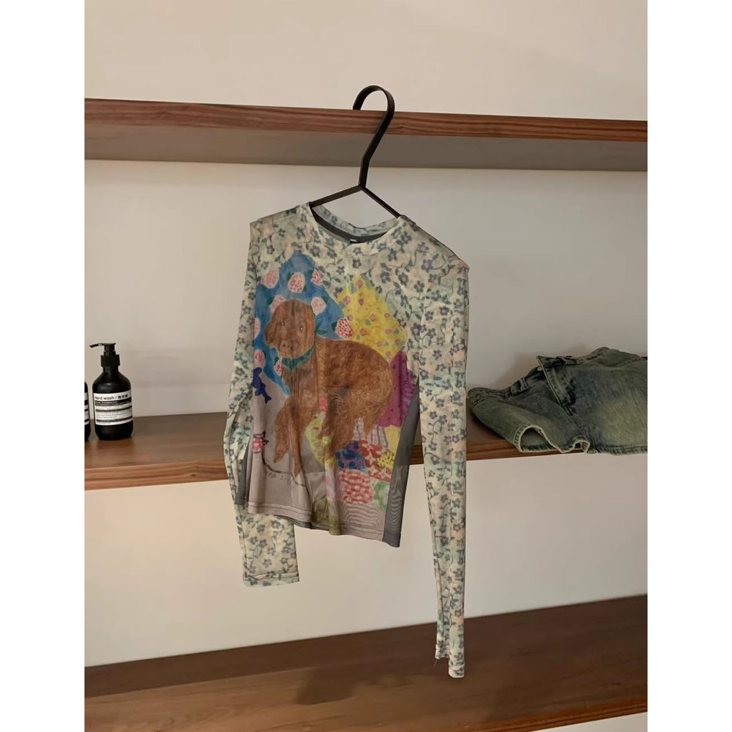 2025年秋冬季新款印花长袖T恤