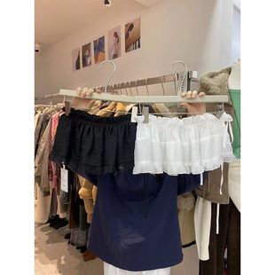 绑带叠穿百褶屁帘裙一片式 百搭单品 腰封 新款 冬季