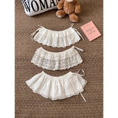 韩版 芭蕾风蕾丝网纱遮屁帘半身裙女春夏2025新款 可两穿叠穿短裙子