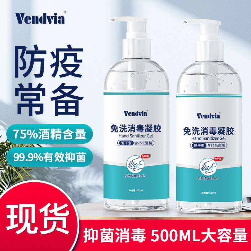 500ml免洗消毒凝膠 高效殺菌消毒 大容量家用按壓便捷式_姿尼卡旗艦店_洗護清潔劑_衛生巾_紙_香薰