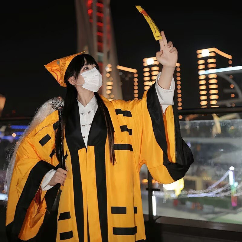 万圣节cosplay服女成人服装服饰衣服道士道具林正英道袍装扮大码