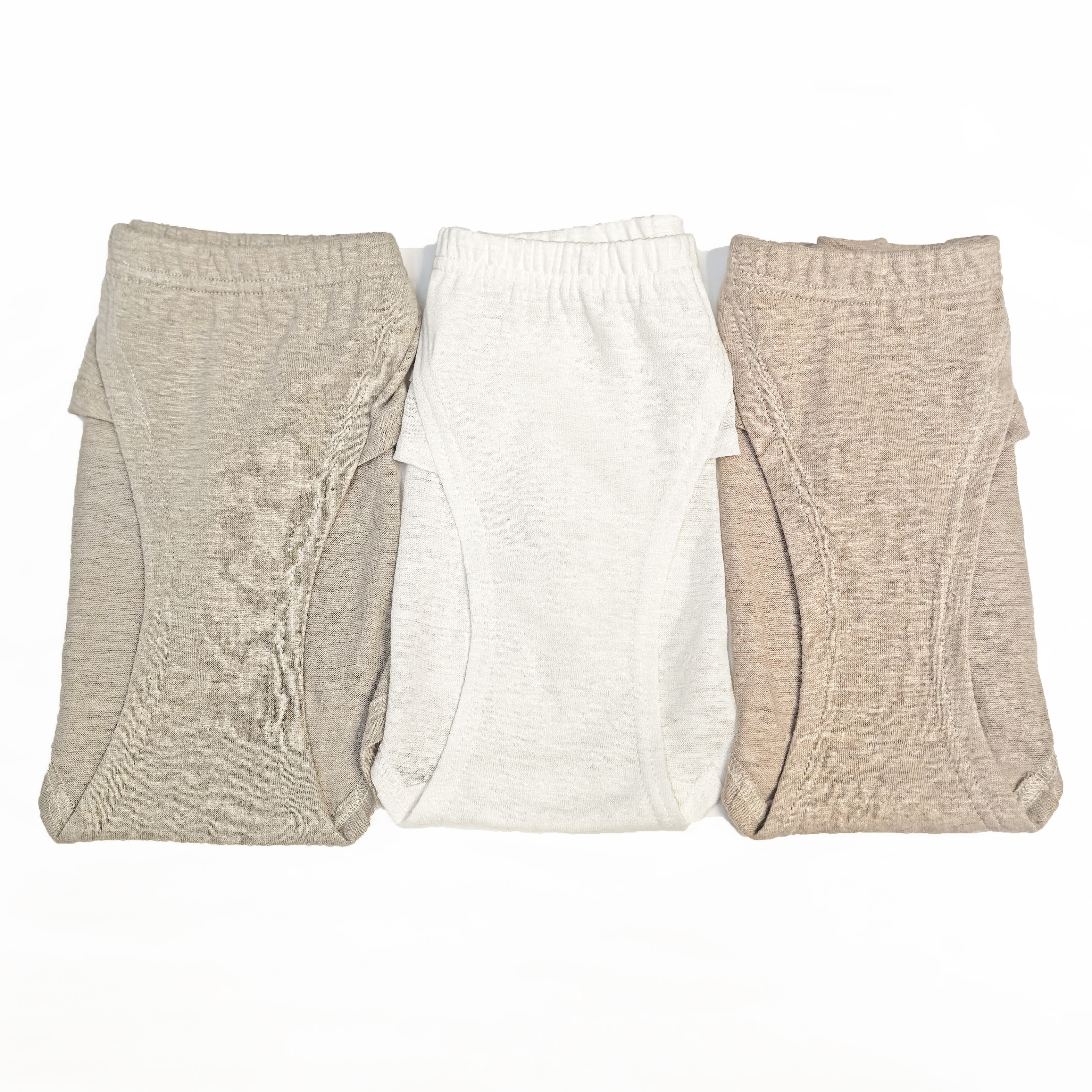 100%汉麻轻薄透气无底裆缝边加长裆中低腰三角裤