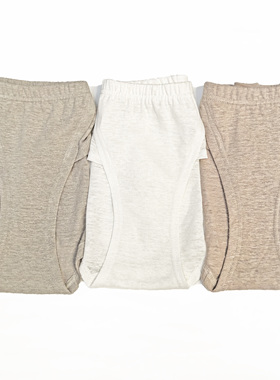 100%汉麻轻薄透气无底裆缝边加长裆中低腰三角裤