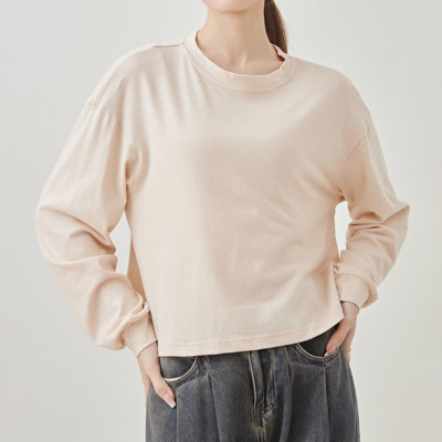 ONRAYS汉麻有机棉设计感软糯宽松休闲百搭长袖T恤