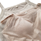 onrays 100%汉麻一体式 宽松遮点带胸垫透气抗菌吸汗打底吊带背心