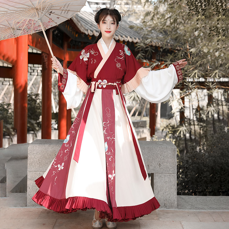 汉服仙女中国风古装夏季超仙气学生白菜全套古风明制正版原创女装