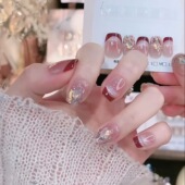 简约气质穿戴甲短款 显白纯欲气质美甲贴片小香风猫眼甲片可拆卸