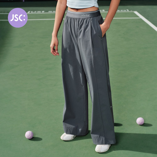 JSC运动裤直筒宽松透气口袋女