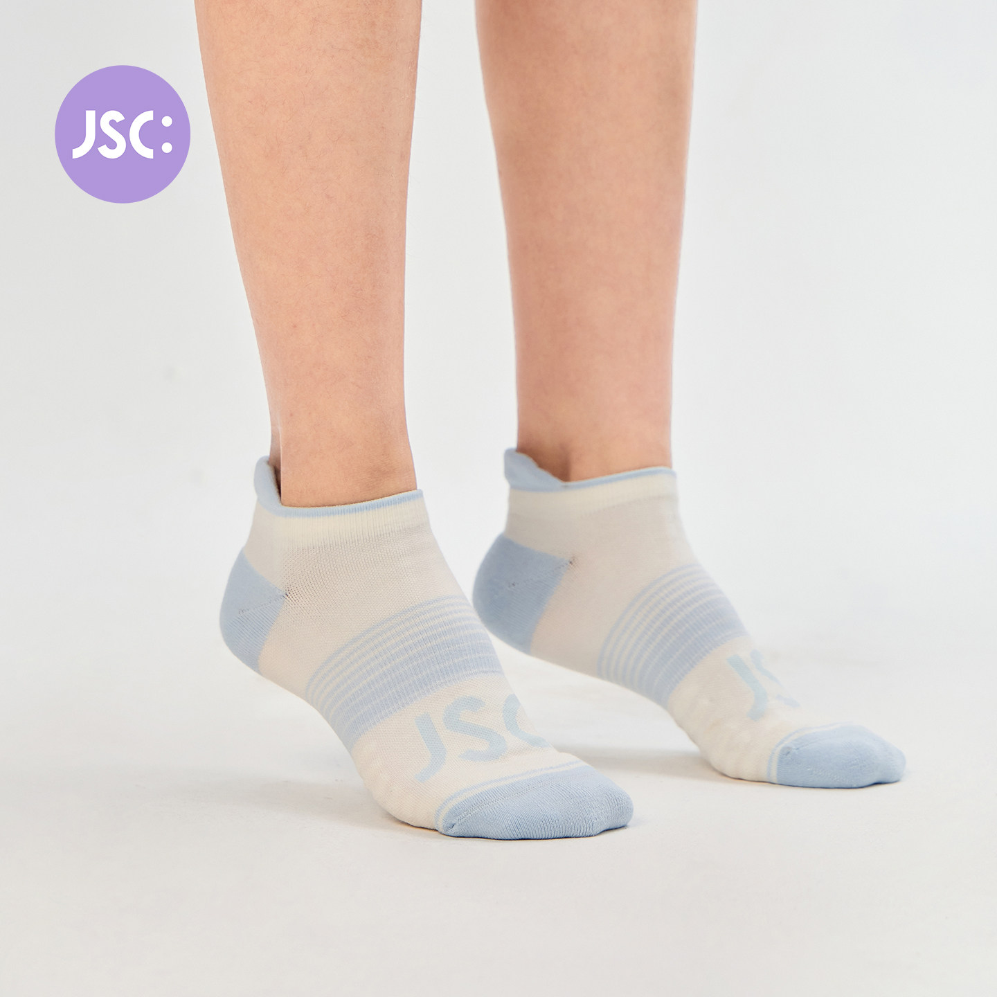 JSC撞色低筒运动袜匹马棉柔软亲肤透气缓震毛圈稳护脚踝网球健身